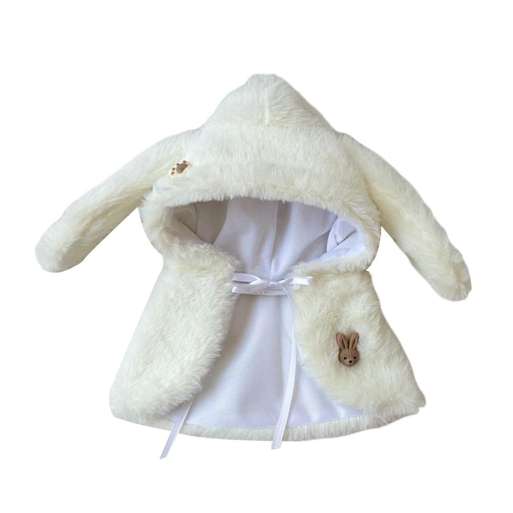 

Багатобарвна лялька, плюшевий плащ, 20 см, лялька з капюшоном, креативний одяг для ляльок, ляльки з бавовни білий
