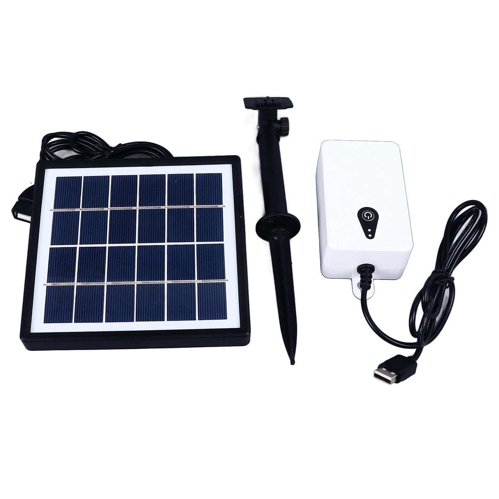 

Ground Plug Type Solar Oxygen Pump Weather Resistant Solar Powered Oxygenator for Ponds Aquariums