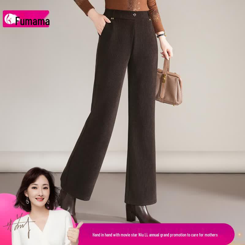 Women s Versatile Corduroy Straight-Leg Pants XL