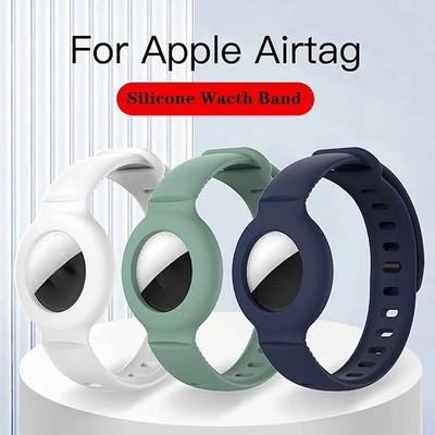 Case for Apple AirTag Silicone Strap Air Tag Anti-lost Bracelet Protective Cover for Kids Children Tracker Locator Watch Band