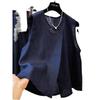 Women's Unique Pure Linen Summer Outfit - Skirt and Vest Set