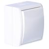 Single-pole surface-mounted switch IP54 AQW1/11, white Aquarius