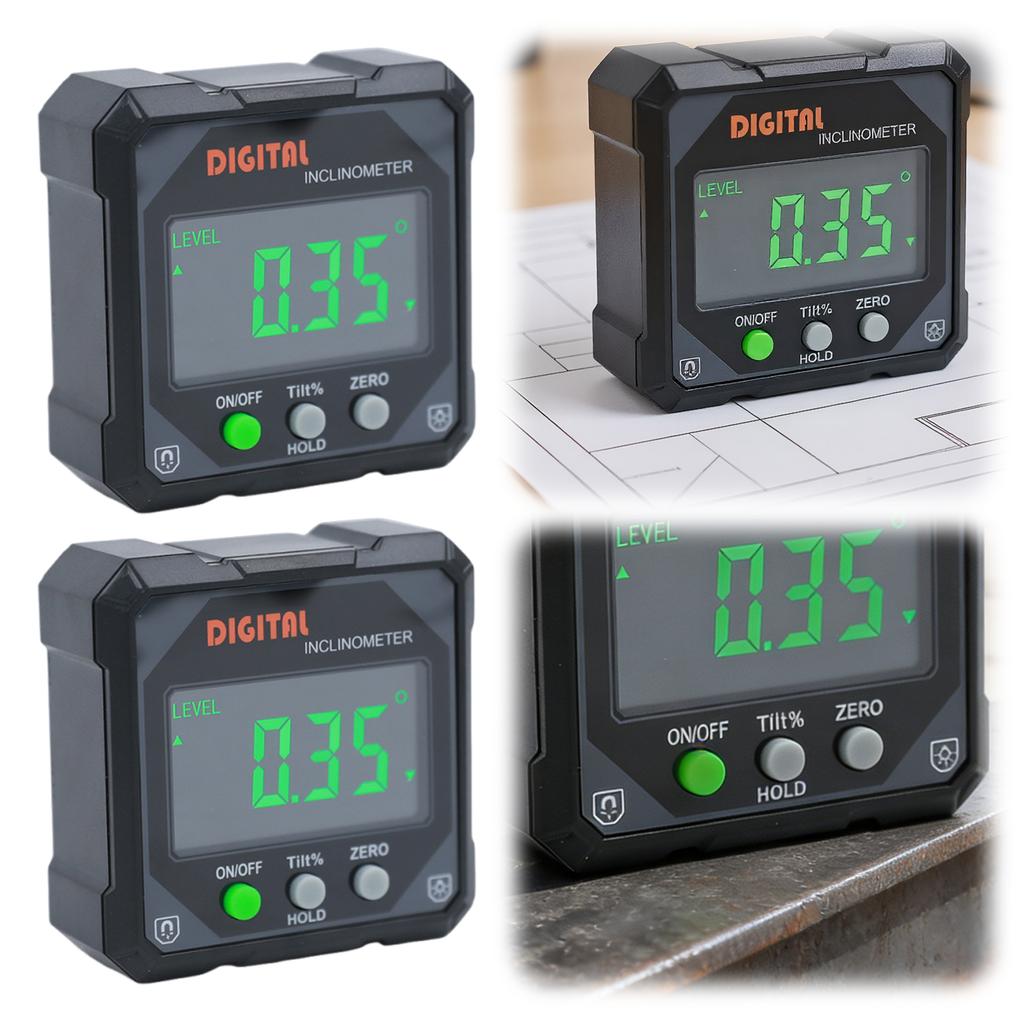 Digital Angle Finder LED Screen Precision Cube Inclinometer Wear Resist Table Saw Miter Protractor Woodworking Measuring Tool