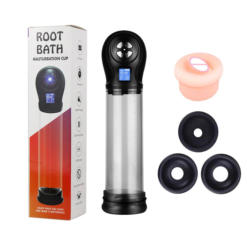 Vacuum Electri Penis Pump for Men Automatic Penis Expander Enhancer Pump Penis Trainer Sucking Male Masturbator Sex Toys for Men