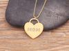 Nidin Ins Fashion New Creative Design Zircon MOM Letter Heart Shape Necklace Personalized Jewelry Party Accessories Gift