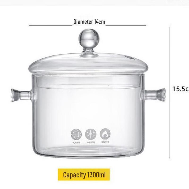 De ou Starlight Borosilicate Glass Stew Pot & Noodle Bowl