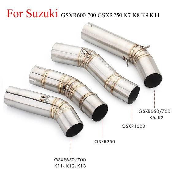 K7 GSXR 600 750 GSXR700 GSXR750 Motorcycle Exhaust Muffler Middle Link Pipe Tube Slip On For Suzuki GSX R600 R700 R750 K7 K8