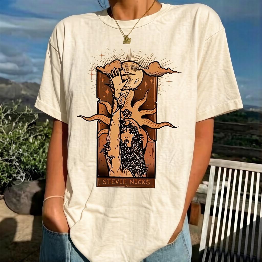 

Stevie Nicks Tour Concert PerforUnisexce ShortSleeved Printed TShirt of HighQuality Fashionable and Comfortable Design 2XL