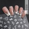 3D Geometric Rose Gold Magic Mirror Nail Stickers - Japanese Style Waterproof Nail Art Decorations