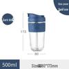LLG614 Sport-Kaffeebecher aus Borosilikatglas mit Strohhalm