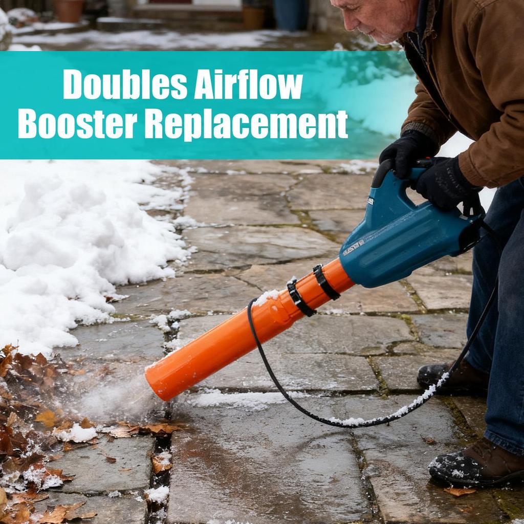 Quick Attach Leaf Blower Attachment Doubles Airflow Booster Replacement Leaf Blower Air Booster For Snow Debris Backyard Garden