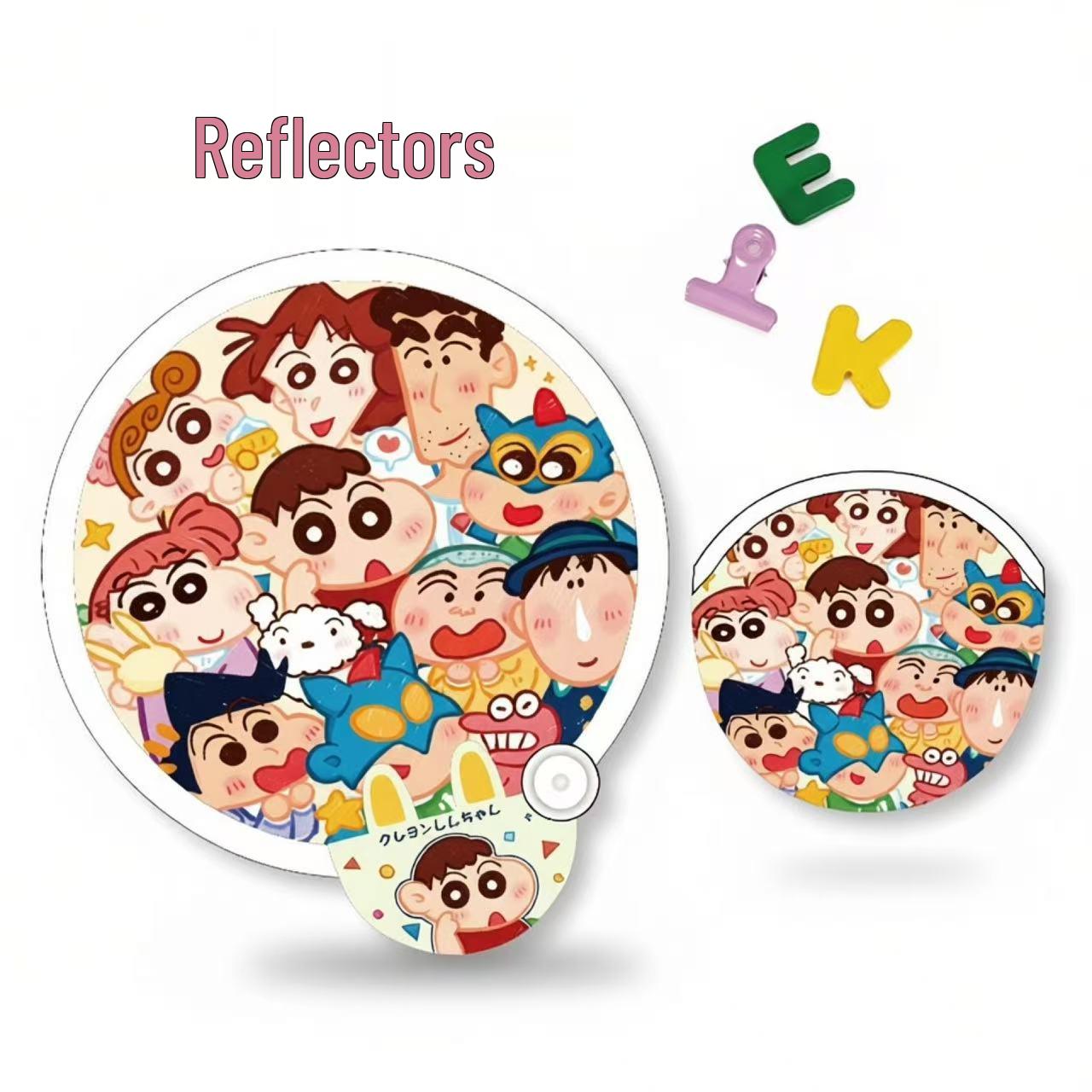 

Reflective Folding Fan with Custom Print - Portable Souvenir with Cute Cartoon Design