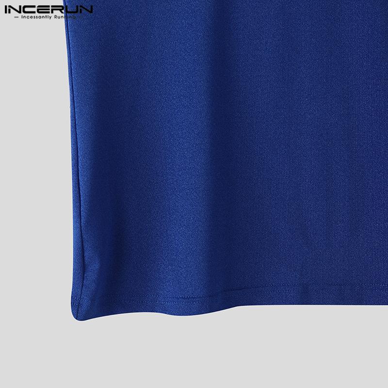 INCERUN Men Summer Low-Cut Swing Collar Sleeveless Thin Casual Tank Tops