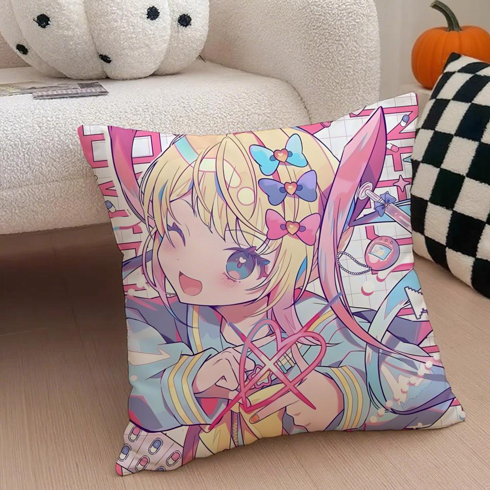 Cute Vibrant Japanese Idol SSuper Sonico Cushion Cover Throw Pillow Cover Hidden Button Durable Polyester Chair Cushion