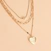 Valentine's Day engraved 111 letters love pendant necklace trendy multi-layer ins style necklace