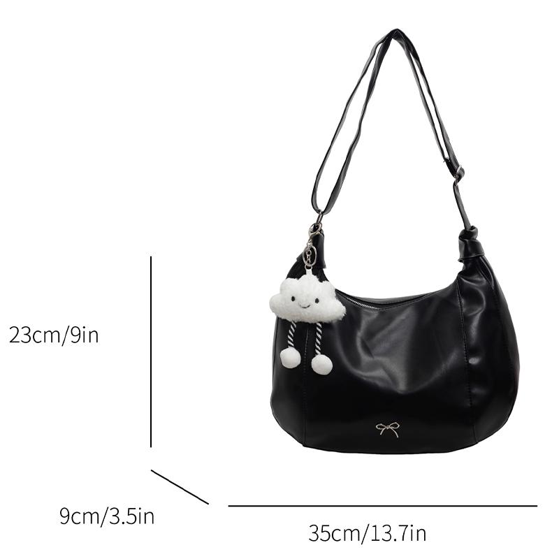 Summer New Large Capacity Underarm Shoulder Bag Crossbody Bag Women's Fashion Backpack Comes with a Small Doll as a Gift