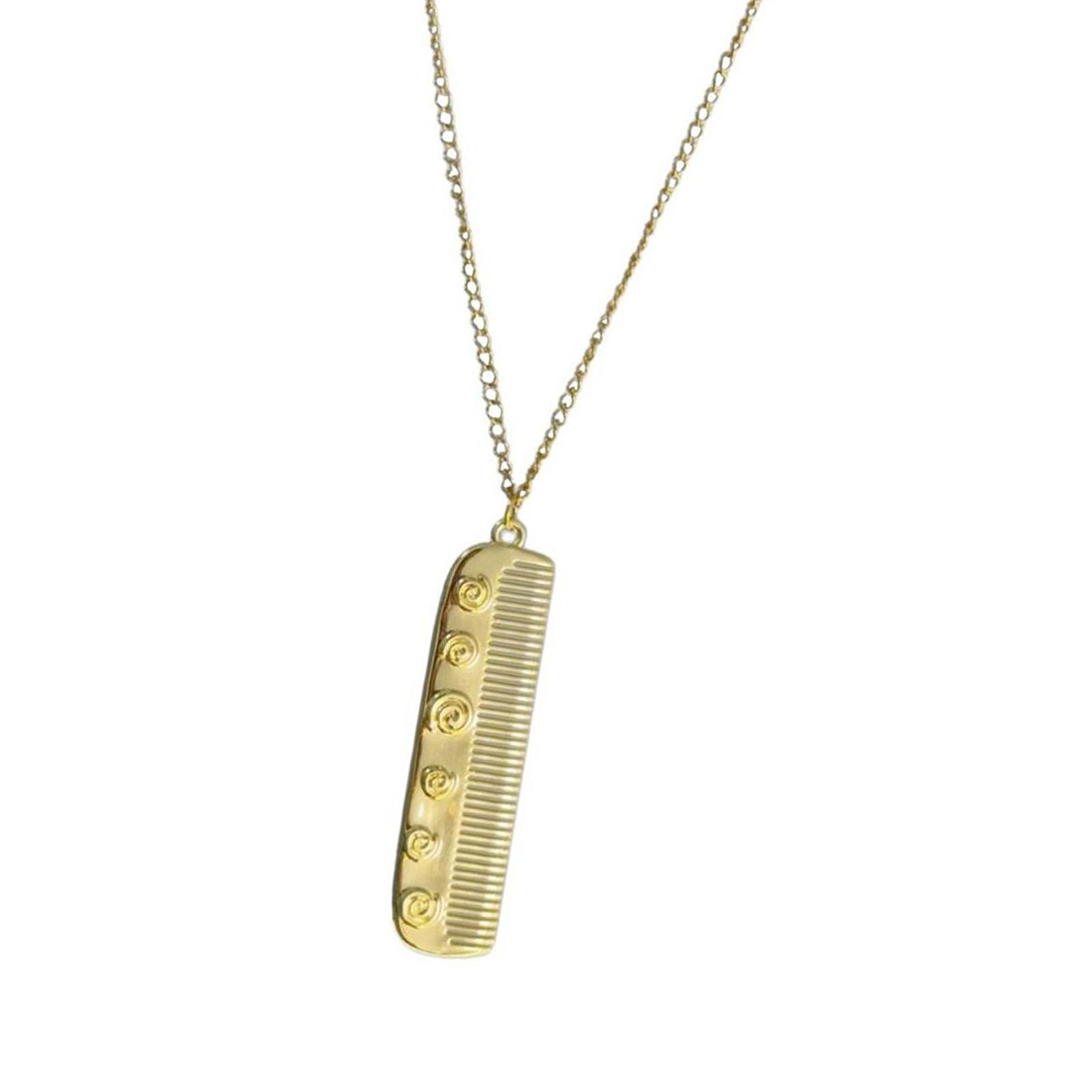 

Practical Sturdy Steel Comb Pendant Necklace for Easy Styling Adds Elegant to Your Hairstyle for Any Occasion
