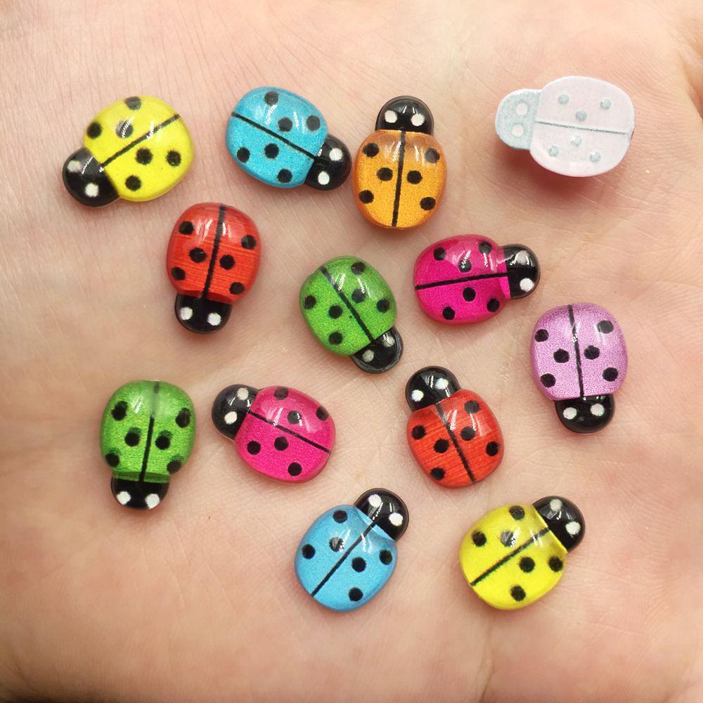 50 Ciondoli Fiocco In Resina Retro Piatto: Ideali Per Scrapbooking E Fai Da Te (5 Colori Misti)