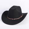 Popular European and American Fashion OL Style One-word Cowboy Hat Men's and Women's High-end Top Hat Jazz Hat Felt Hat