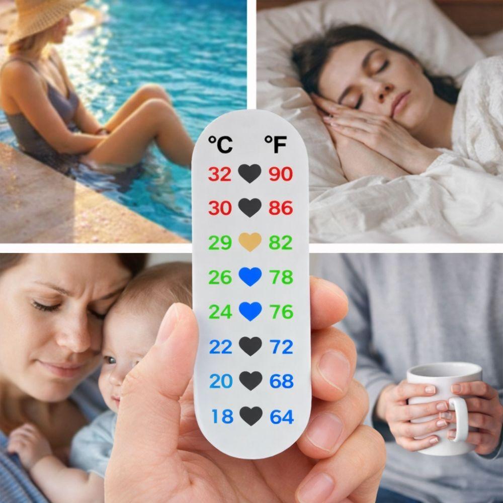 Instant-Read Fermentation Jar Thermometer Patch Waterproof Heart Digital Temperature Sticker PET 18-32 ℃