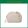 Grid Diamond Simple Crossbody Bag With Chain Strap And Golden Design Ball