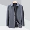 Middle-aged Buttoned Wool Jacket Men's Autumn Business Coat Top Middle-aged and Elderly Father's Jacket Leader Cadre Jacket