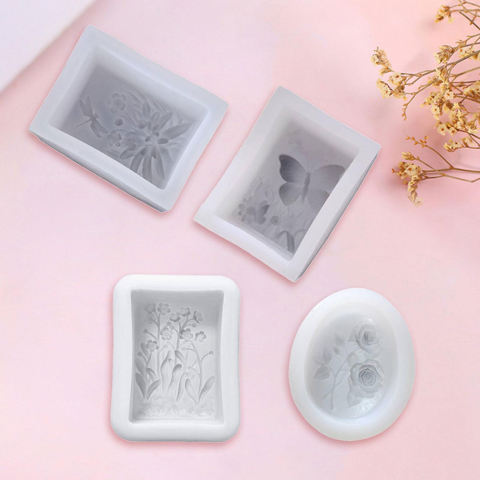 Multipurpose Silicone Mould for Baking Craft and Candle Making Featuring Orchids Grass Dragonflies Butterfly