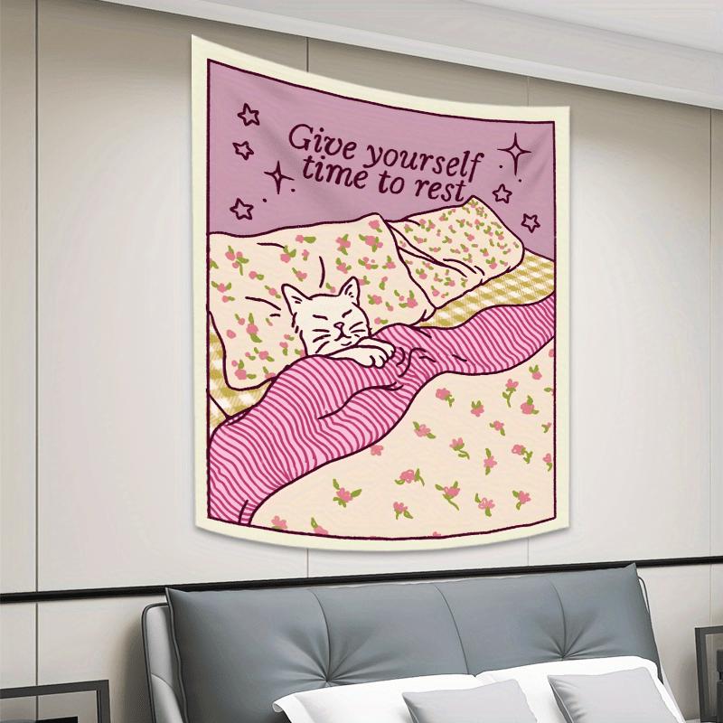 VIKAMA Healing Cat Relaxation Wall Hanging Gentle Girlish Heart Room Decoration Dormitory Bedroom Wall Hanging