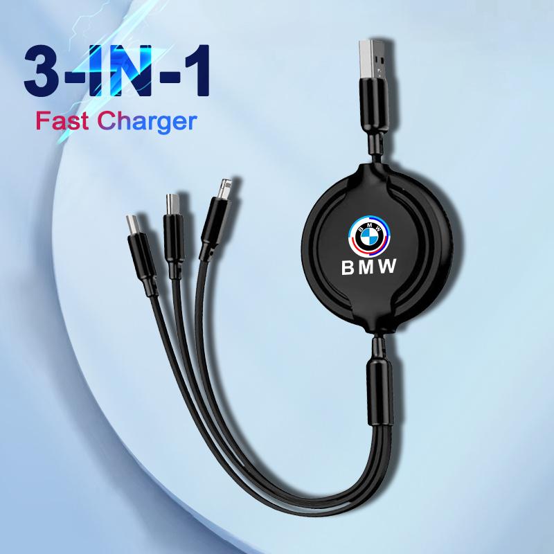 Car USB Cable Type C Micro USB Fast Charging Cable For BMW 50th Anniversary 1 3 5 7 series E83 F16 E70 BMW M M3 M5 Performance npmk56