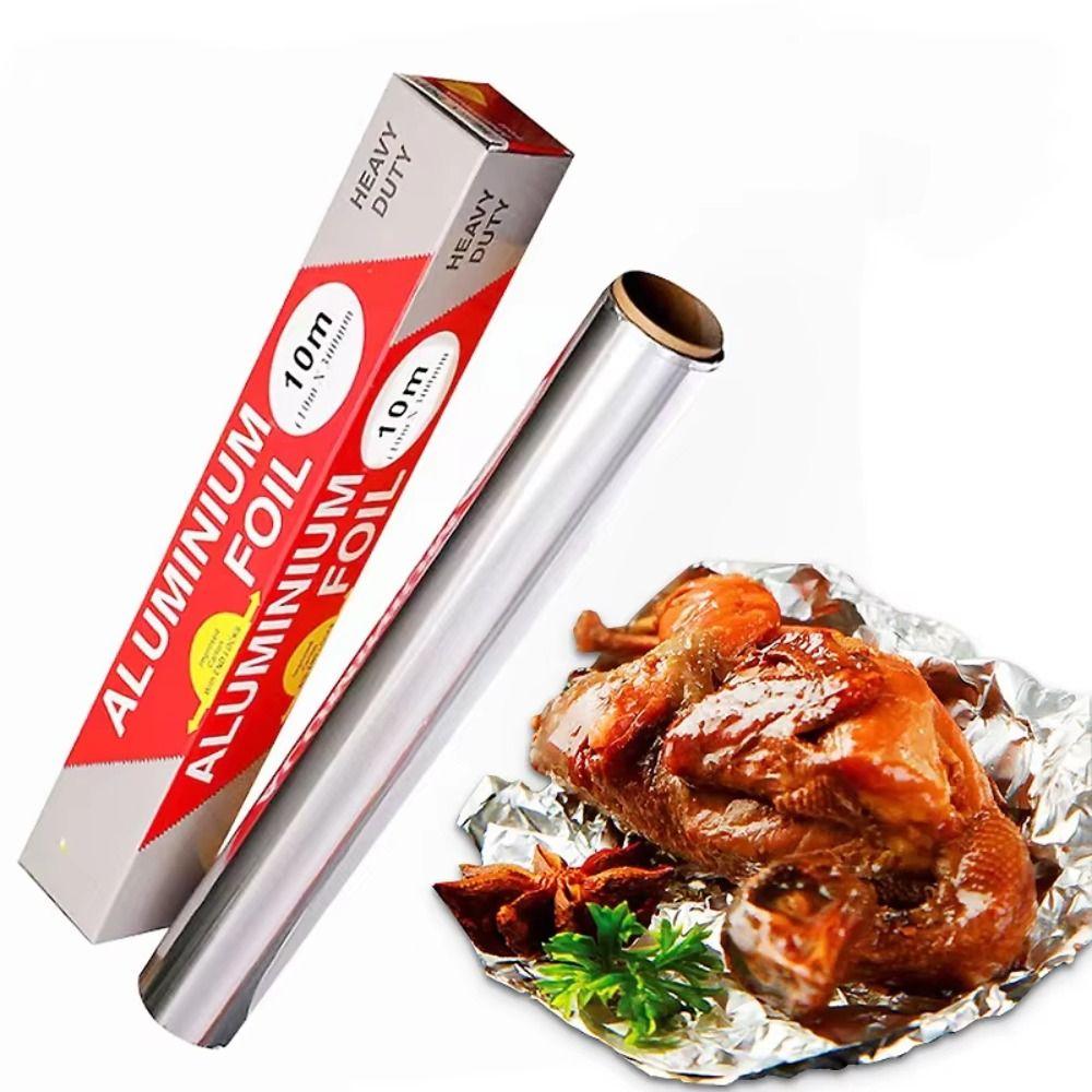 Folia Aluminiowa Papierowa Spożywcza 5m/10m/20m Folia do Grillowania do Frytkownicy Powietrznej Piekarnika Akcesoria BBQ