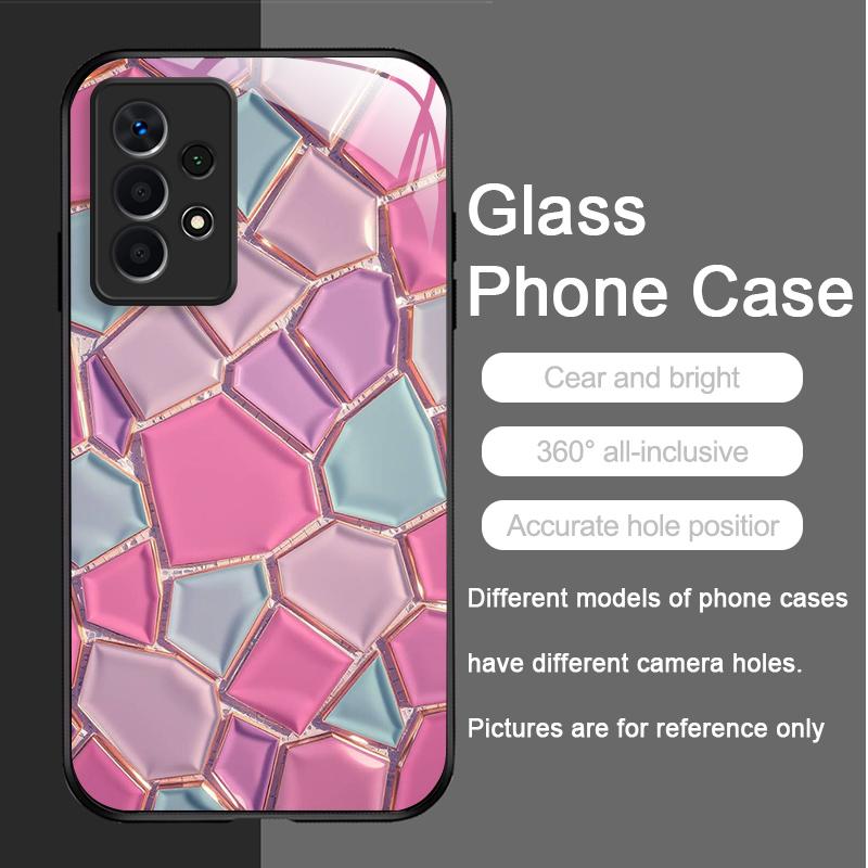Luxury Marble Textured Patterns Tempered Glass Phone Case for Samsung Galaxy S25 Ultra S24 S23 Plus S22 S21 S20 FE A56 A55 Cover