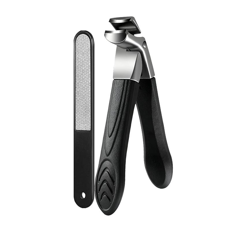 4Pcs stainless steel elbow nail clipper non-slip rubber and plastic handle nail clipper large opening single nail clipper set