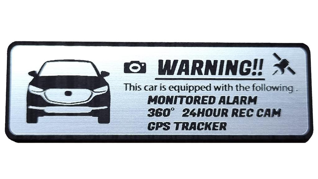 Honami Works CX-30 Emblemat Bezpieczeństwa 24-godzinny Nadzór Kamera Samochodowa Rejestrator GPS Naklejka