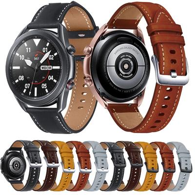 New Leather Band For Samsung Galaxy Watch 3 45mm Watch 46mm 22mm Bracelet For Amazfit Gts 2/2e/3 Strap For Xiaomi Mi Watch Color