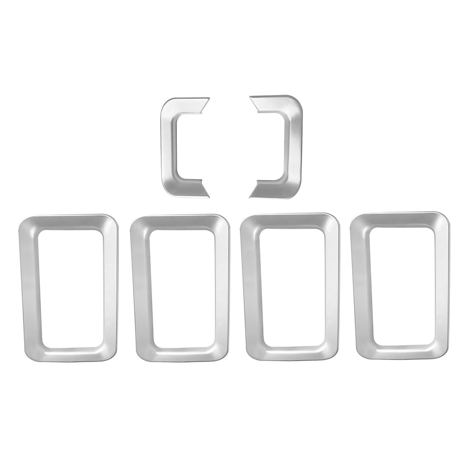 

Car Front Bumper Grills Decoration Cover Trim for Suzuki Jimny 2019 2020 2026-2026 Grille Mesh Frame Exterior Car Accessories серебряный