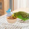 Practical Bite Resistant Bird Food Bowl Large Capacity Anti Spill Pet Feeding Cup Cartoon Shape Food Water Dish Small Pet Bird