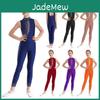 Mono de Patinaje Figura Ballet Niñas Ropa de Baile Jazz Mono con Espalda Descubierta Para Ropa Deportiva Activa Entrenamiento Yoga