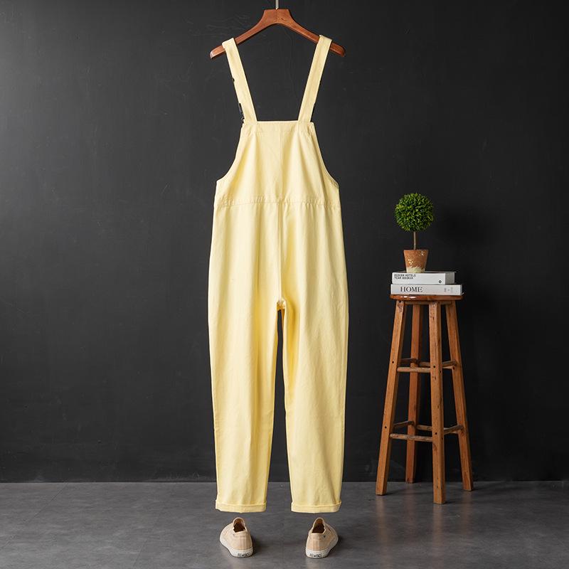 Unisex Candy Kleur Casual Overall: Leeftijd-verminderende, loszittende jumpsuit met lange, bandjesbroek voor Lente & Herfst.
