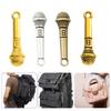100PCS Microphone Charm Small Pendant Jewelry Making Accessories Alloy Texture Suitable for Jewelry Making and Crafting