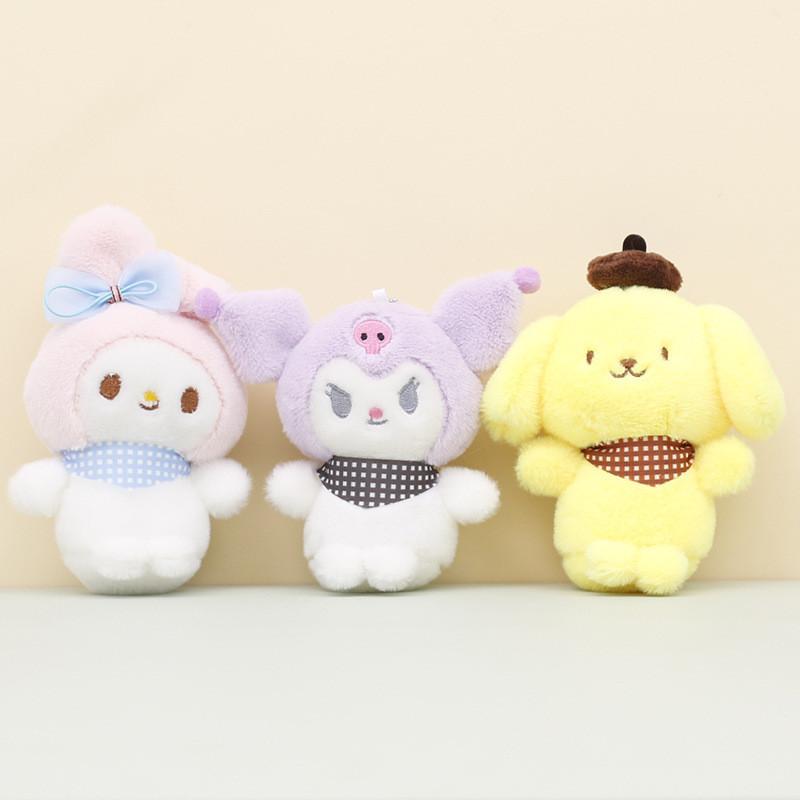 Adorable Kawaii Sanrio Plush Toy Keychain Soft Pp Cotton Stuffed Animal Doll
