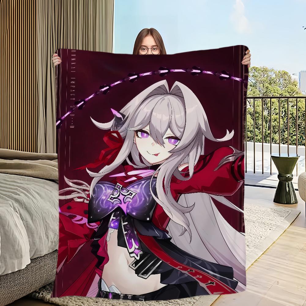 Honkai Impact 3rd Thelema fanart Flannel warm comfort soft plush blanket sofa living room hogar office bedroom travel gift home