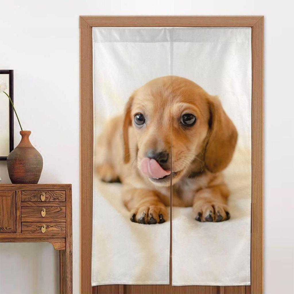 Stylový závěs Noren s miniaturním jezevčíkem. Ideální do obývacího pokoje a dalších 86cm x snadno použitelné štěně. soukromí, vstupy, kuchyně, pokoje,