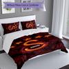 3pcs Galatasaray S .K Duvet Cover Set, Includes 1 Duvet Cover and 2 Pillowcases,Skin-Friendly&Comfortable Fabric,Suitable Bedding Sets