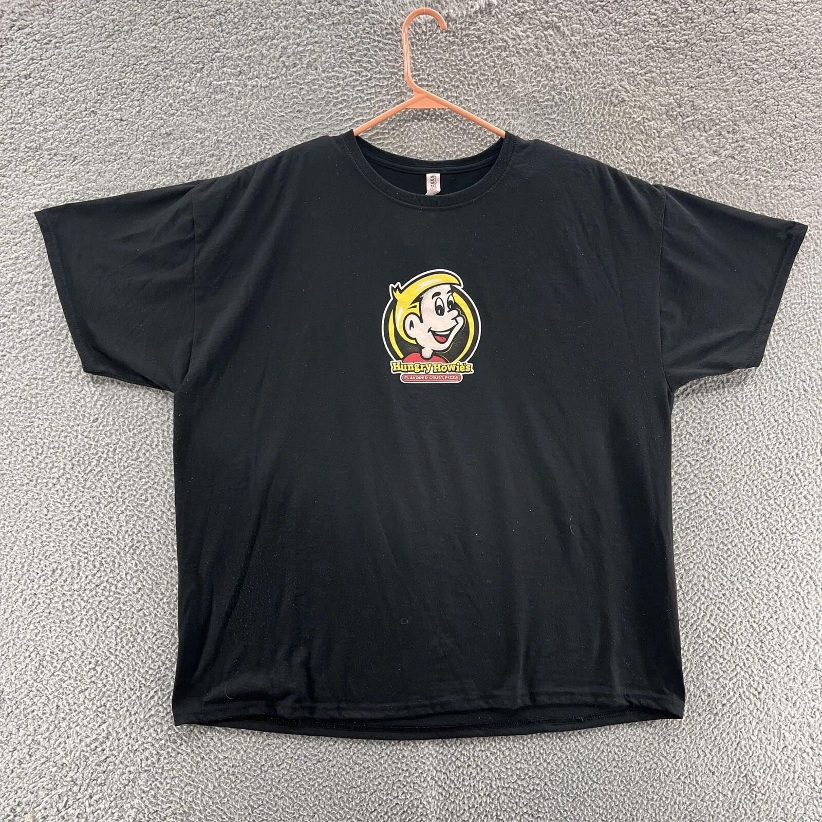 

Футболка Hungry Howies Мужская 2XL XXL Черная Рабочая Униформа Сотрудника Графический Логотип Пиццы Работа XL