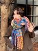 New  Imitation Cashmere Women Scarf Winter Preppy Style Vintage Plaid Scarve Pashmina Mujer Foulard Bufanda Wrap Shawl Pareo