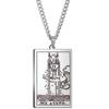 Tarot Stainless Steel Necklace Men'S Hip Hop Personality Retro Square Pendant Sweater Necklace
