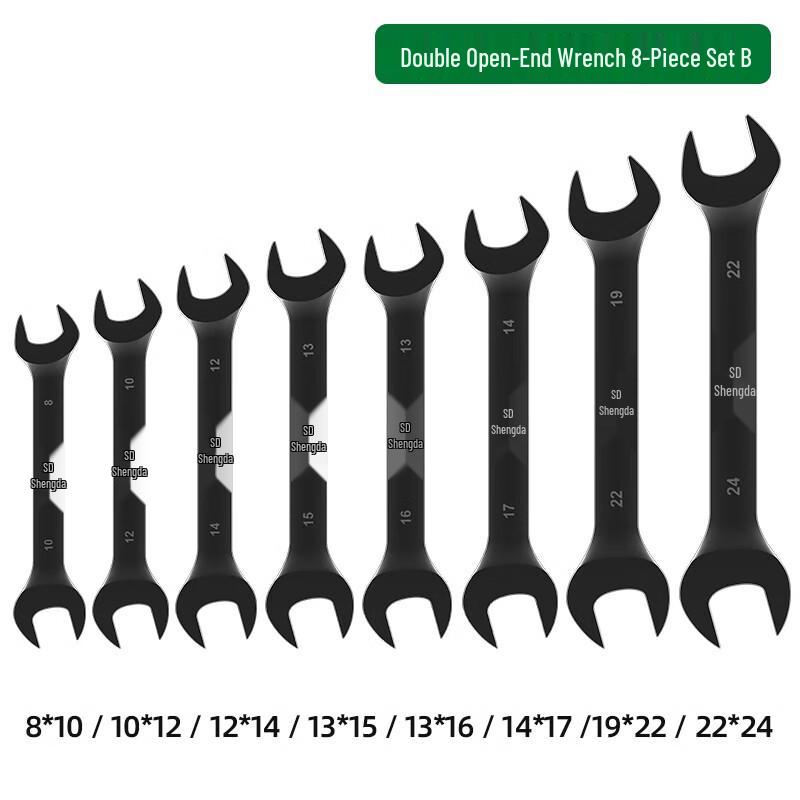 Alliance Shengda 8-Piece Double Open-End Wrench Set