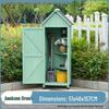 Waterproof Outdoor Wooden Storage Cabinet for Garden Tools - Anti-Corrosion and Sun Protection, Ideal for Courtyard and Balcony Use.