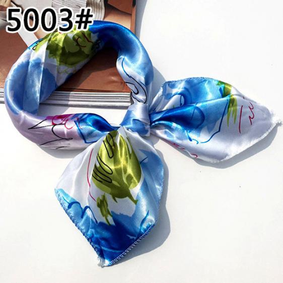 Silk-like Satin Wrap Womens Printing Shawl Square Scarves Scarf For Gift EMA