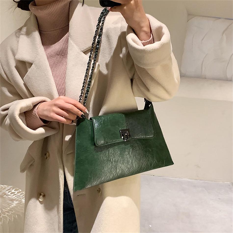 Leather PU women's messenger bag shoulder crossbody bags armpit bags for women new oil fashion vintage